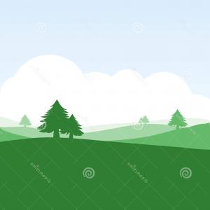 300x300 Row Of Houses Under Snowfall Winter Countryside Vector Clipart