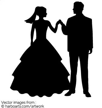 335x355 Download Wedding Couple Silhouette