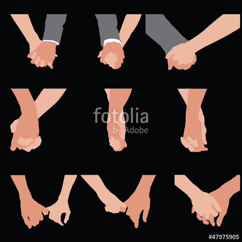 500x500 Couples Holding Hands, Vector Stock Image And Royalty Free Vector