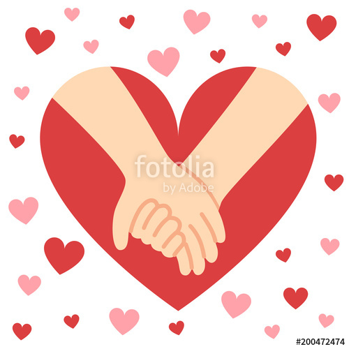 500x500 Couple Holding Hands Surrounded