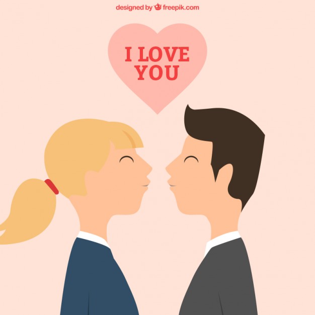 626x626 Cute Couple Kissing Vector Free Download