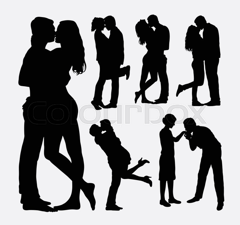 800x749 Valentines Kissing Couple People Stock Vector Colourbox