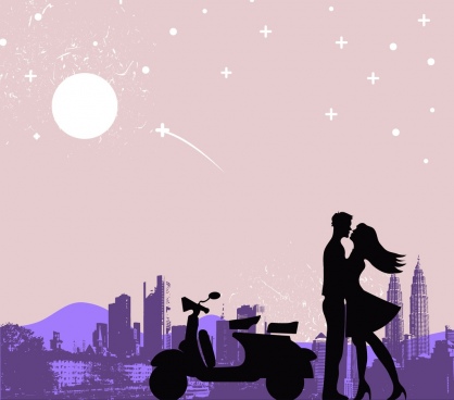 418x368 Vector Couple Kissing Silhouette Free Vector Download