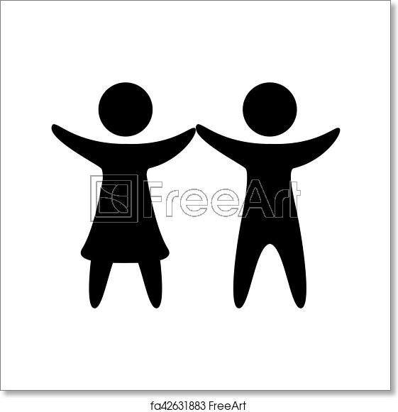 561x581 Free Art Print Of Couple Silhouette Isolated Icon Couple