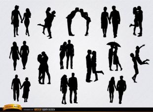 310x227 Romantic Love Couple Silhouette Vector Free Free Vectors Ui