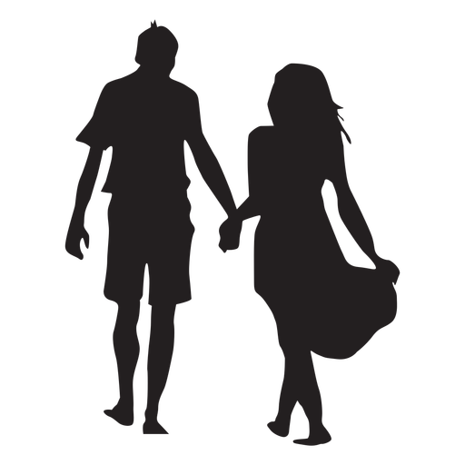 512x512 Walking Hand In Hand Couple Silhouette
