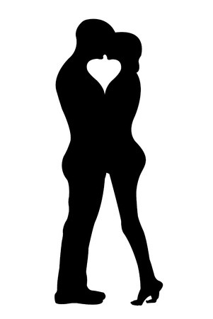 Couple Silhouette Vector at Vectorified.com | Collection of Couple ...