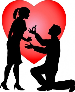 303x368 Couple Silhouette Free Vector Download