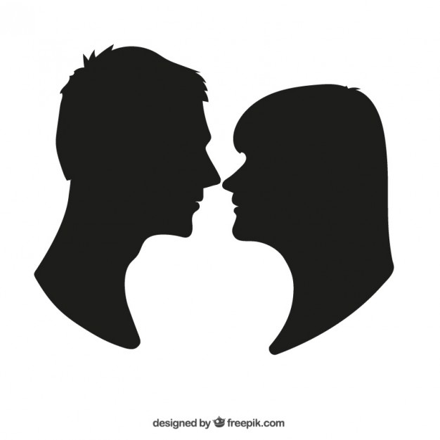 626x626 Couple Silhouettes Vector Free Download