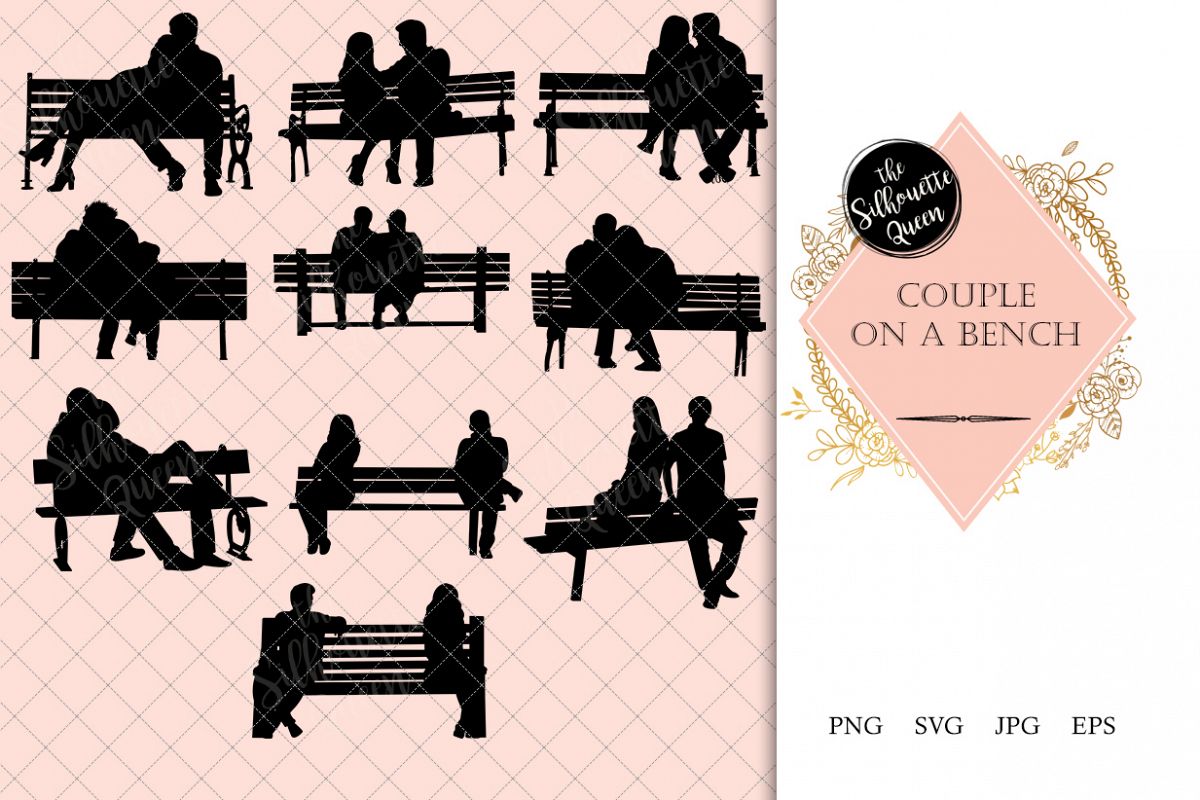 1200x800 Couple On A Bench Silhouette Playground Old Couple Vector