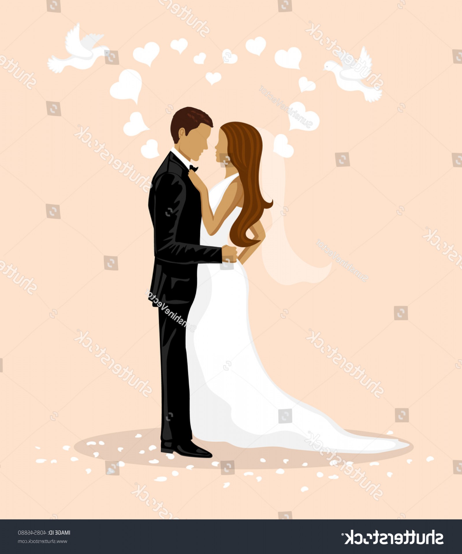 1600x1920 Wedding Couple Vector Illustration Bride Groom Soidergi
