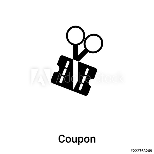 500x500 Coupon Icon Vector Isolated On White Background, Logo Concept