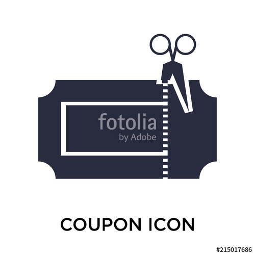 500x500 Coupon Icon Vector Sign And Symbol Isolated On White Background
