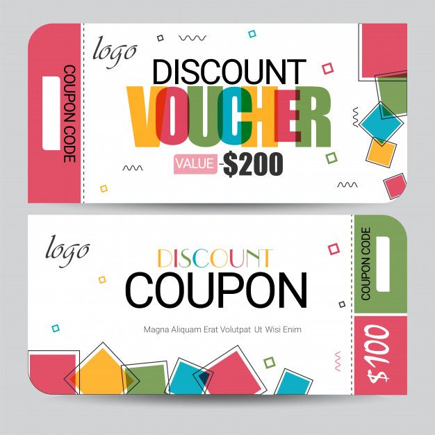626x626 Creative Discount Voucher, Gift Card Or Coupon Template Layout