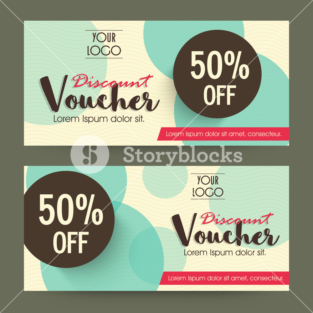 1000x1000 Creative Gift Voucher, Coupon Template Or Discount Voucher Set
