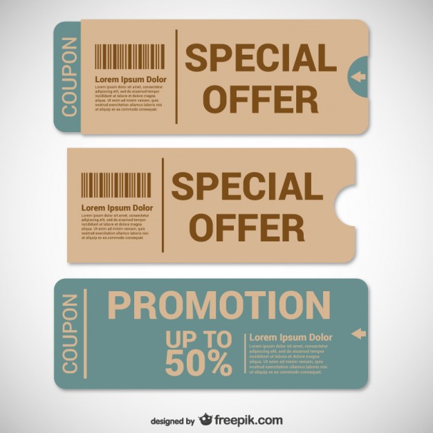 626x626 Offer Coupons Templates Vector Free Download