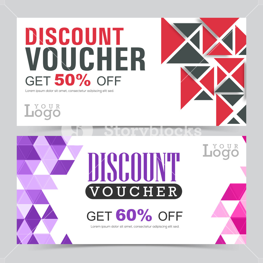 1000x1000 Set Of Creative Discount Voucher Or Gift Coupon Template Layout