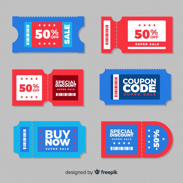 626x626 Colorful Coupon Template With Flat Design Vector Free Download