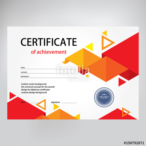 500x500 Design Certificate, Diploma, Coupon, Vector Background Stock