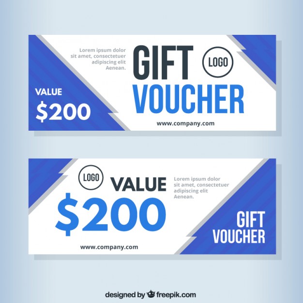 626x626 Blue Abstract Gift Coupon Vector Free Download