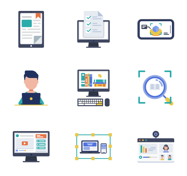 600x564 Education Course Icons