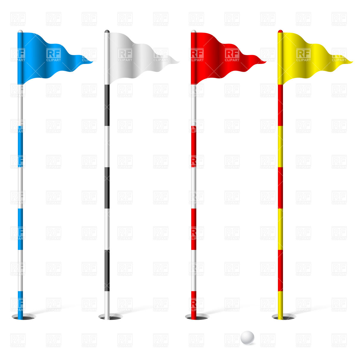 1200x1200 Flags Of The Golf Course Vector Image Of Signs, Symbols, Maps