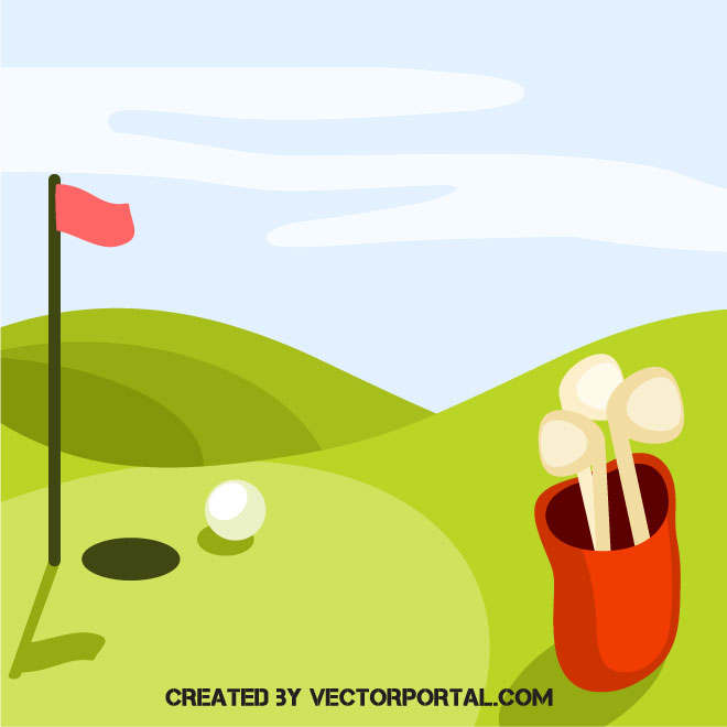 660x660 Golf Course Vector Clip Art
