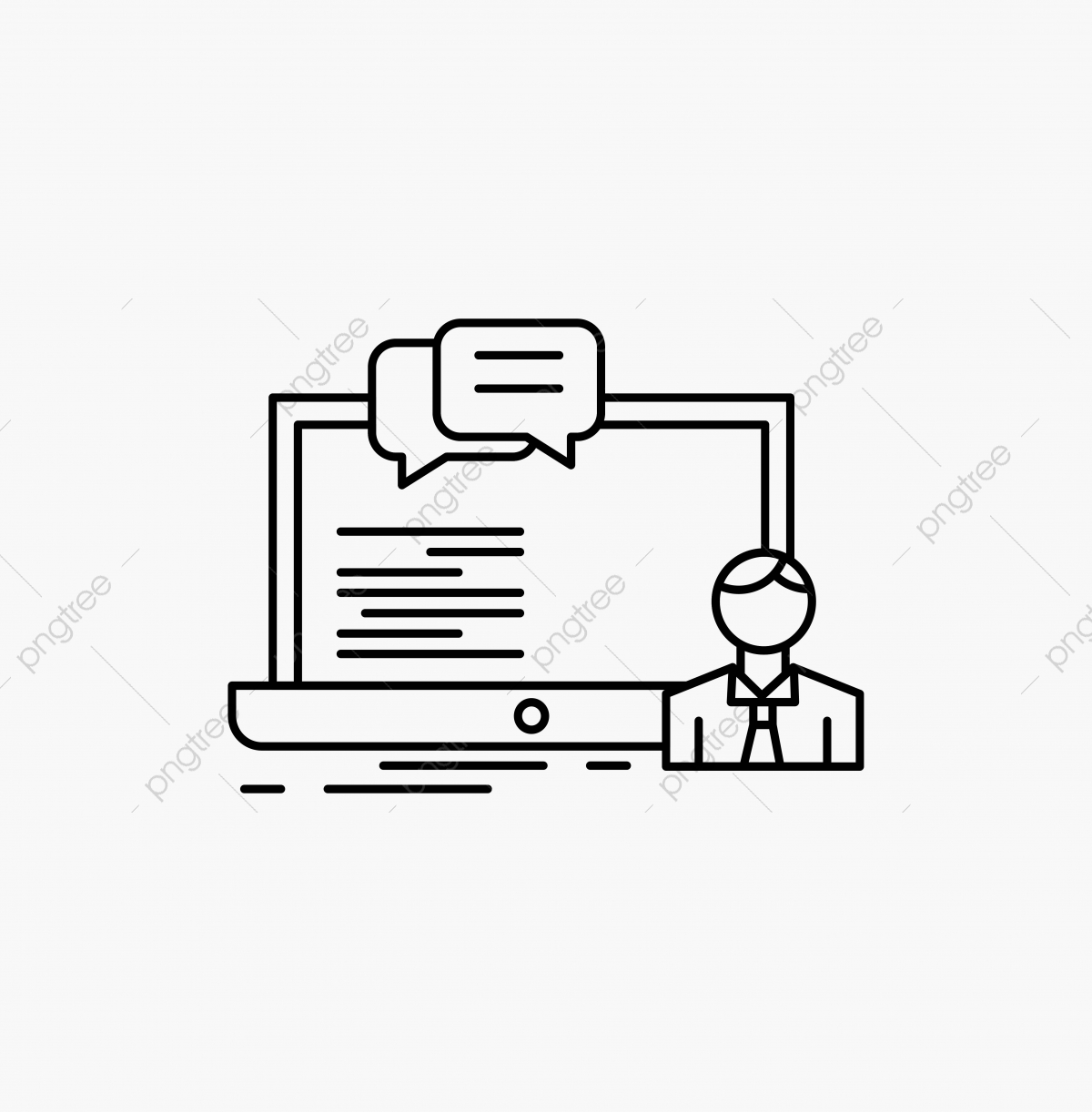 1200x1222 Training Course Online Computer Chat Line Icon Vector Isola