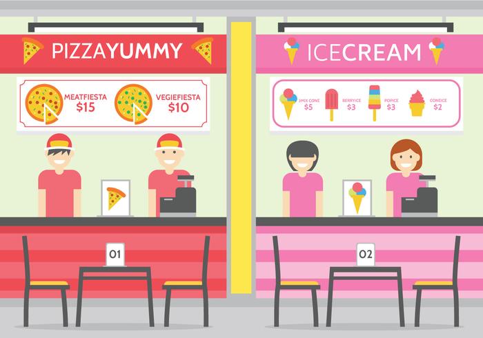 Food Court Vector 700x490 Food Court Vector