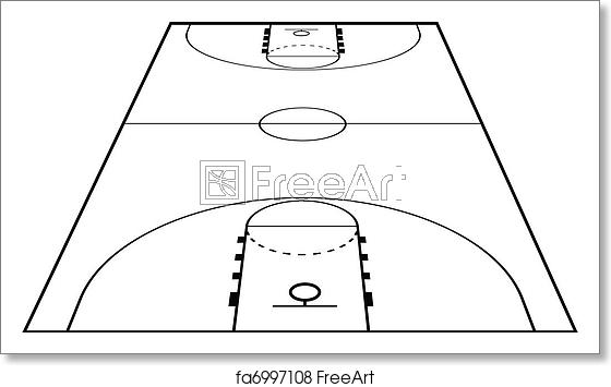 Free Art Print Of Vector Illustration Of The Basketball Court 560x355 Free Art Print Of Vector Illustration Of The Basketball Court