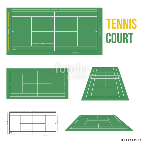 Tennis Court Vector Illustration Stock Image And Royalty Free 500x500 Tennis Court Vector Illustration Stock Image And Royalty Free