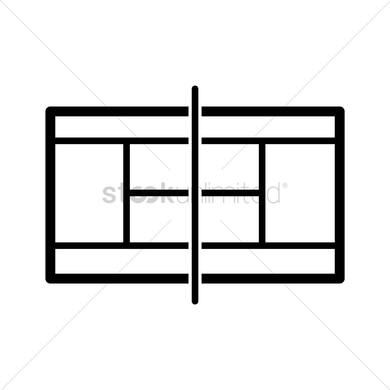 Tennis Court Vector Image 1300x1300 Tennis Court Vector Image