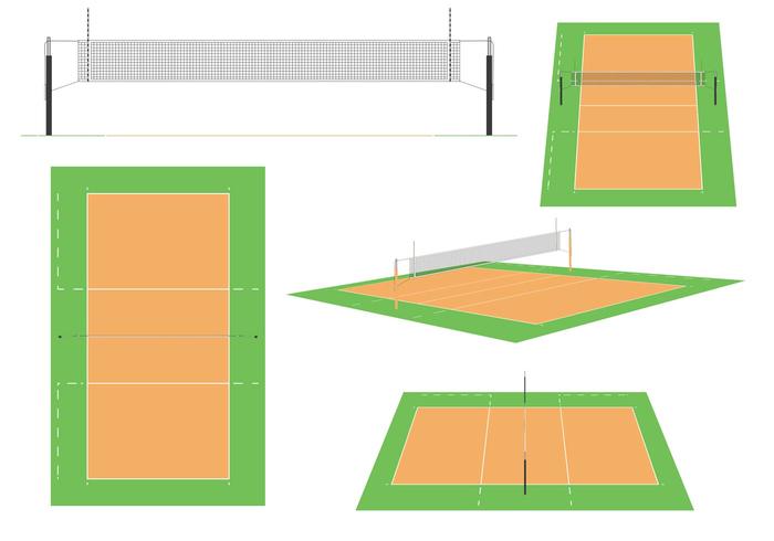 Volleyball Court Vectors 700x490 Volleyball Court Vectors