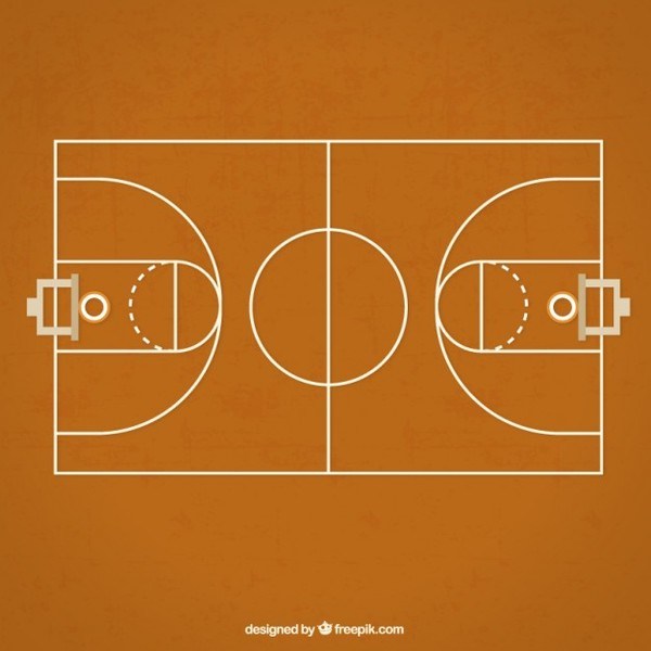 Basketball Court Free Vector 600x600 Basketball Court Free Vector
