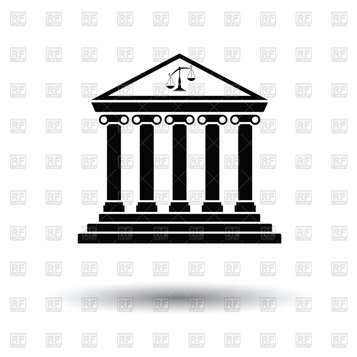 1200x1200 Courthouse Icon On White Background Vector Image Of Architecture