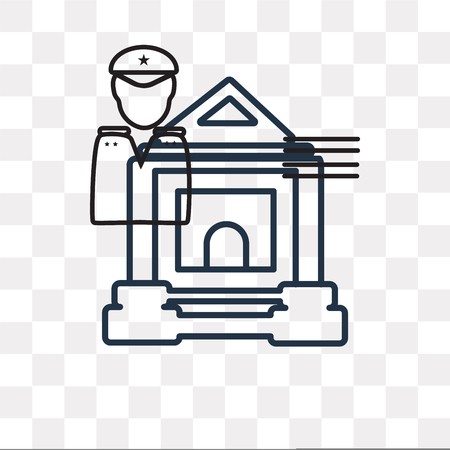 450x450 Courthouse Vector Outline Icon Isolated On Transparent Background