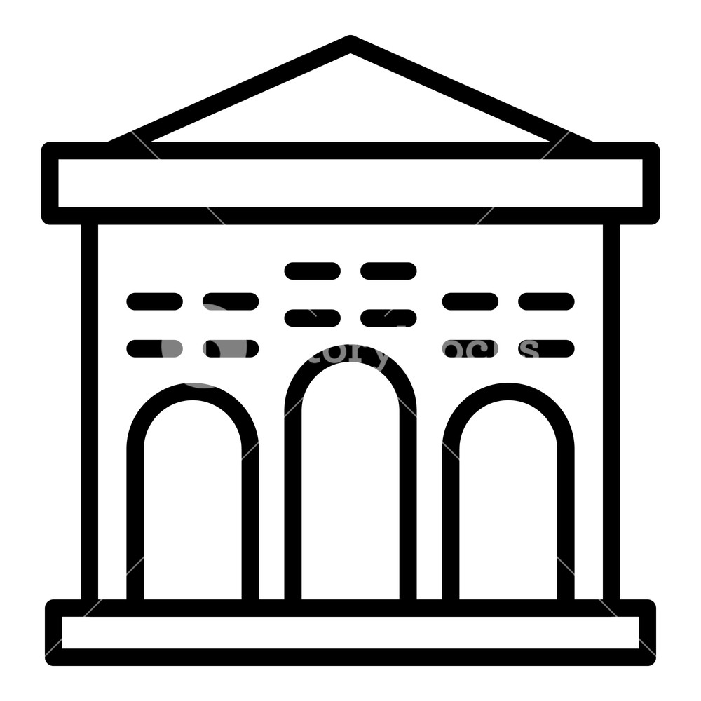 1000x1000 Institute Courthouse Icon Outline Institute Courthouse Vector