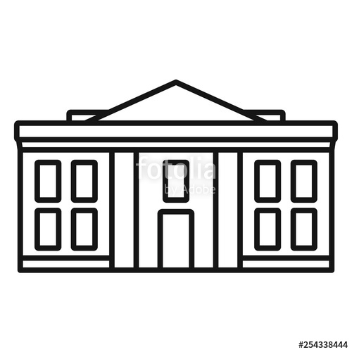 500x500 Museum Courthouse Icon Outline Museum Courthouse Vector Icon