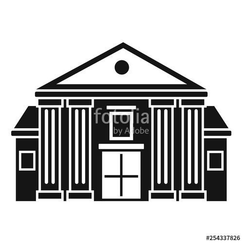 500x500 Column Courthouse Icon Simple Illustration Of Column Courthouse