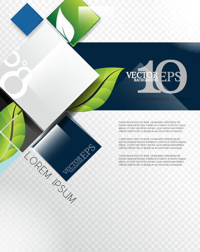 392x495 Green Leaves With Cover Design Vector Free Download