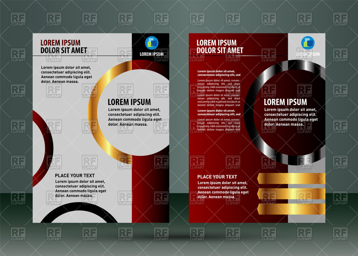 1200x859 Red Flyer Or Cover Design Vector Image Of Calendars, Layouts