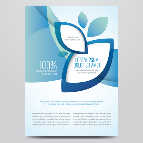 500x500 Blue Style Corporate Brochure Cover Design Vector Free Download
