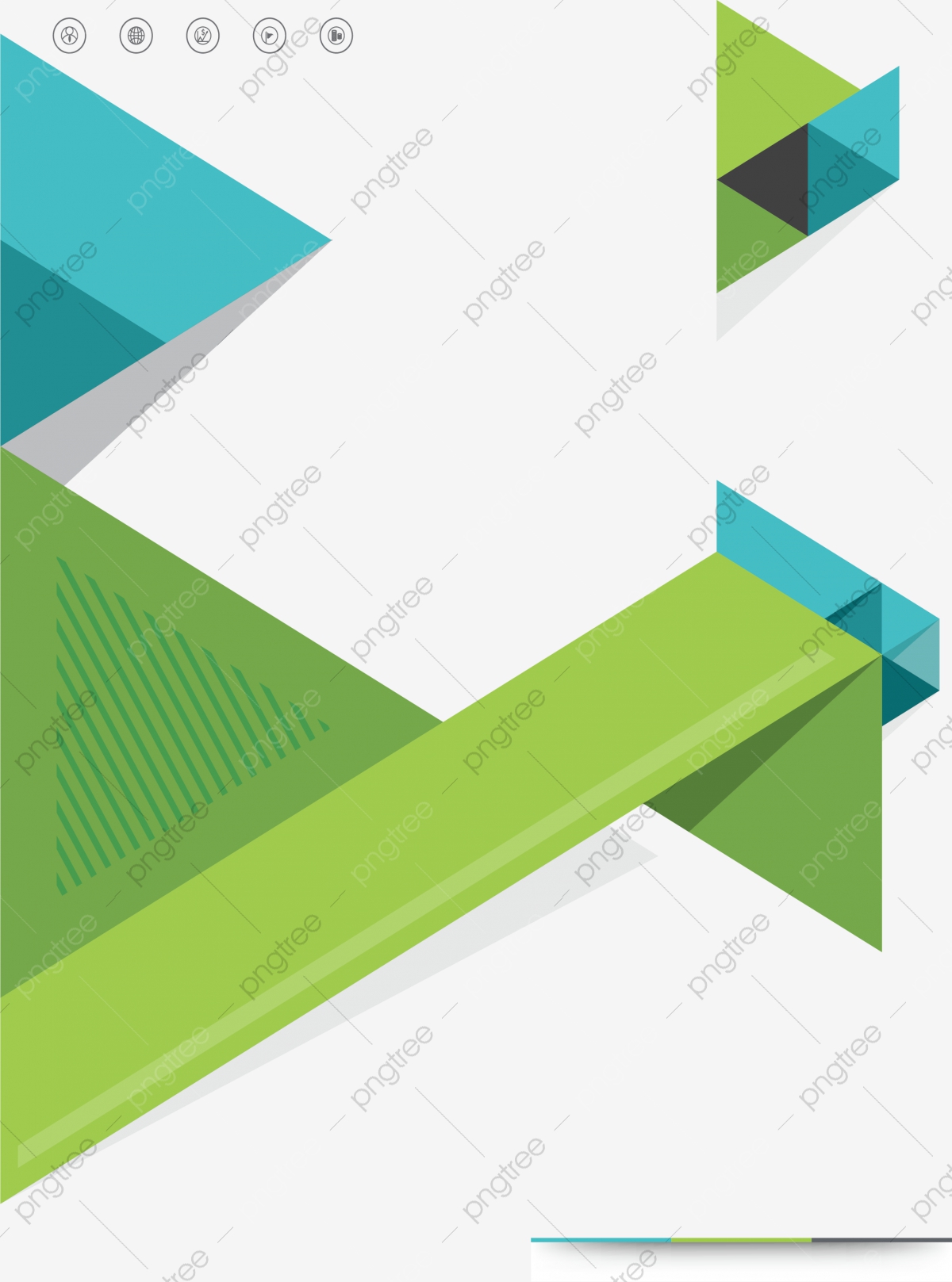 1200x1617 Green Triangle Business Cover, Vector Png, Business Affairs