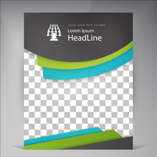 550x550 Modern Flyers Brochure Cover Vector Illustration Free Download