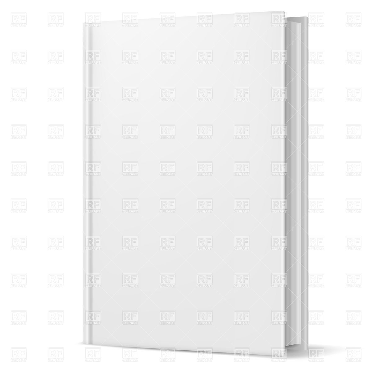 1200x1200 White Closed Hardback Book With Blank Cover Vector Image