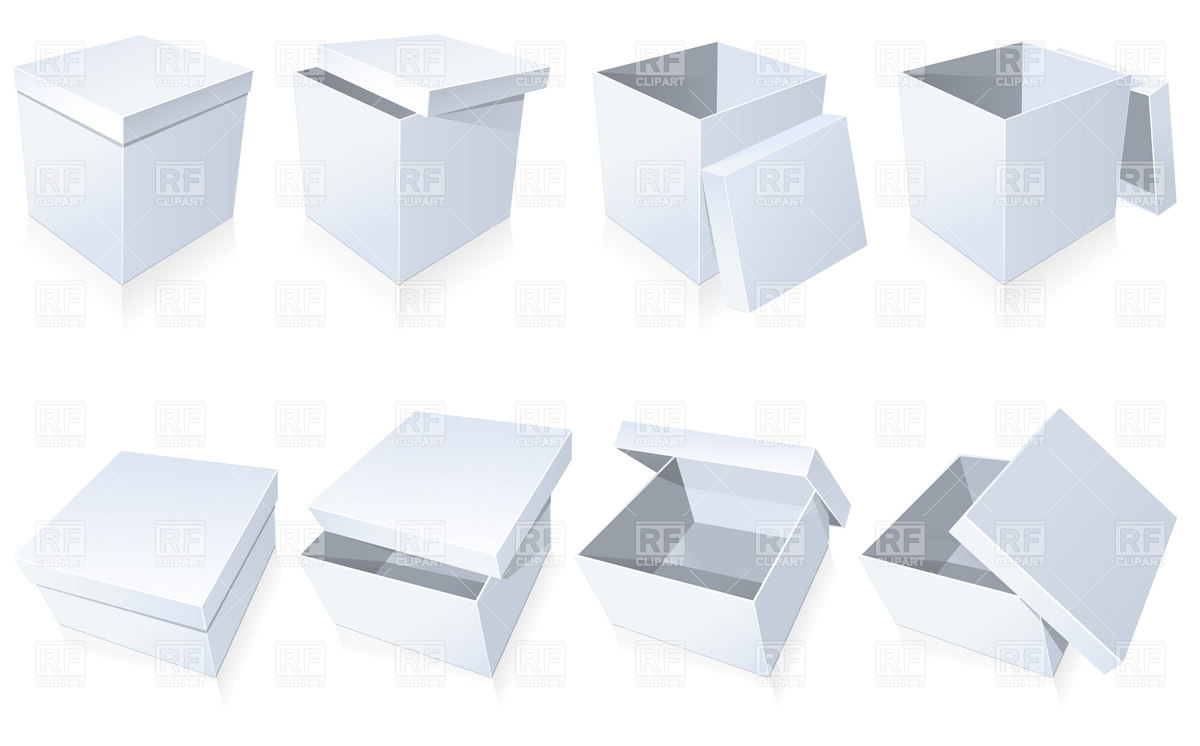 1200x746 Blank Cardboard Boxes With Cover Vector Image Of Objects Good