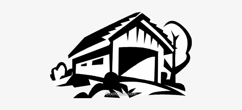 820x372 Download Covered Bridge Royalty Free Vector Clip Art Illustration