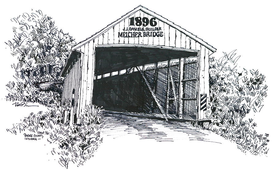 Covered Bridge Vector at Vectorified.com | Collection of Covered Bridge