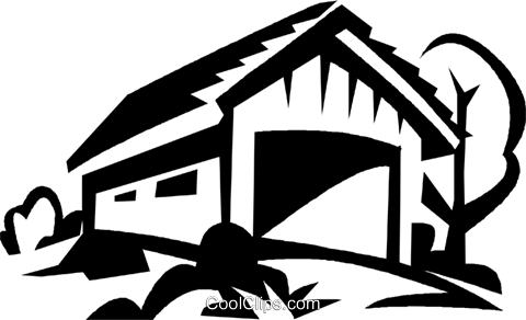480x292 Covered Bridge Royalty Free Vector Clip Art Illustration