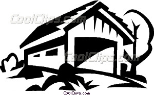 300x186 Covered Bridge Vector Clip Art